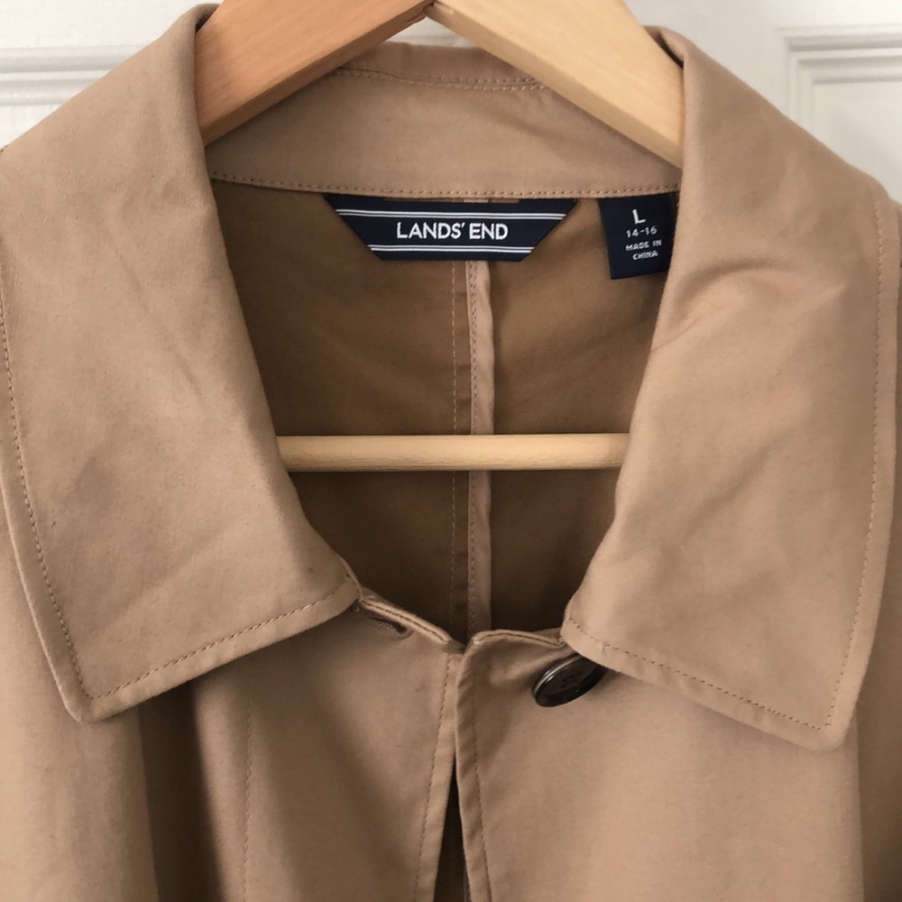 Lands End Trench coat NWOT - Picture 3 of 7